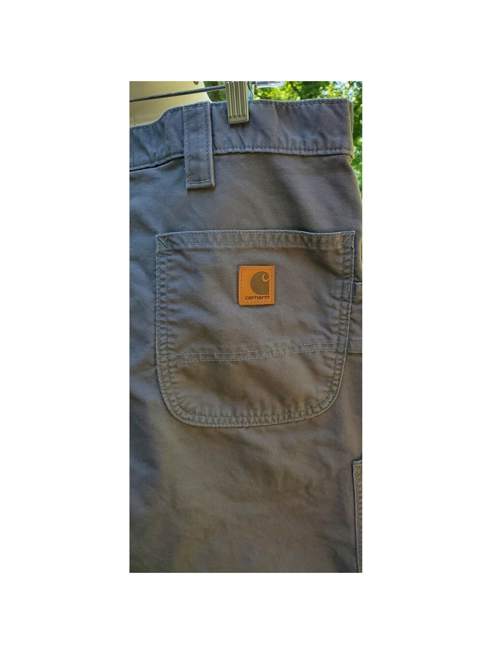 Carhartt B151 Gray Canvas Work Dungaree Pants Mens 38x30 Original Fit